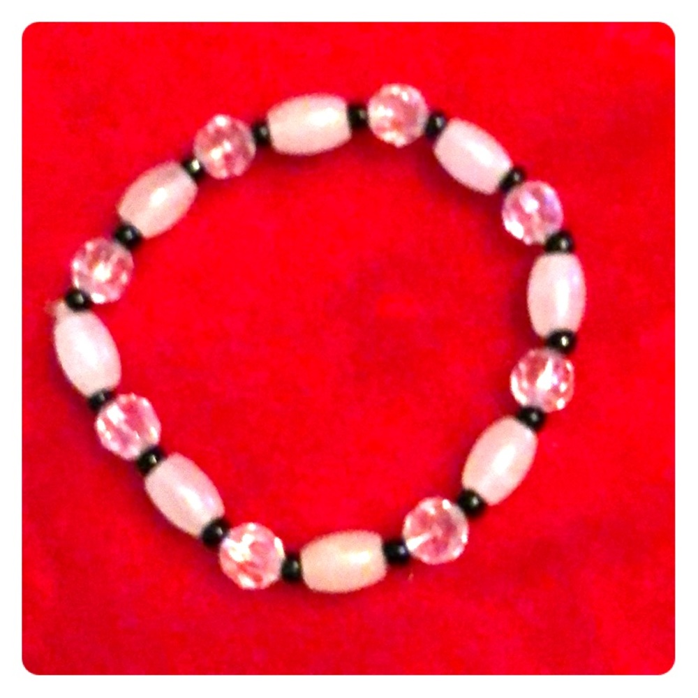 Clear Quartz bracelet, 18cm, stretches